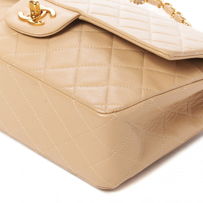 Chanel Lambskin Quilted Medium Double Flap Beige 5 of 9