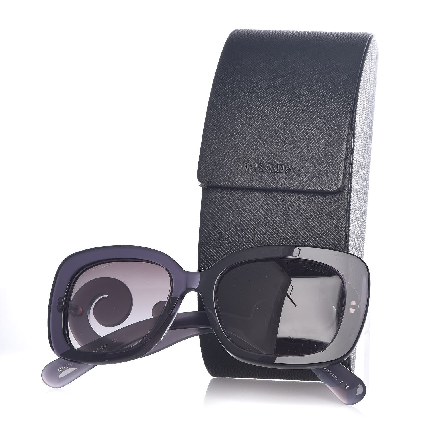 Prada Acetate Baroque Sunglasses SPR 27O Grey 7 of 7