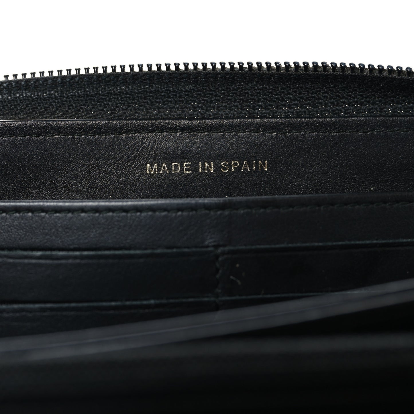 Caviar Quilted Boy Long Zip Around Wallet Black