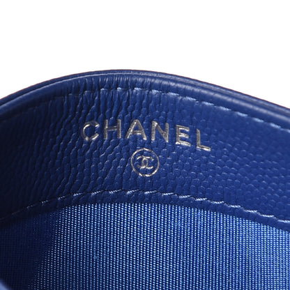 Chanel Caviar Camellia Quilted Card Holder Blue 6 of 8