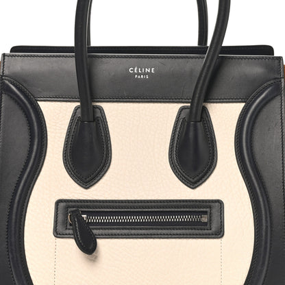 Celine Baby Grained Calfskin Nubuck Micro Tri-Color Luggage White 6 of 8