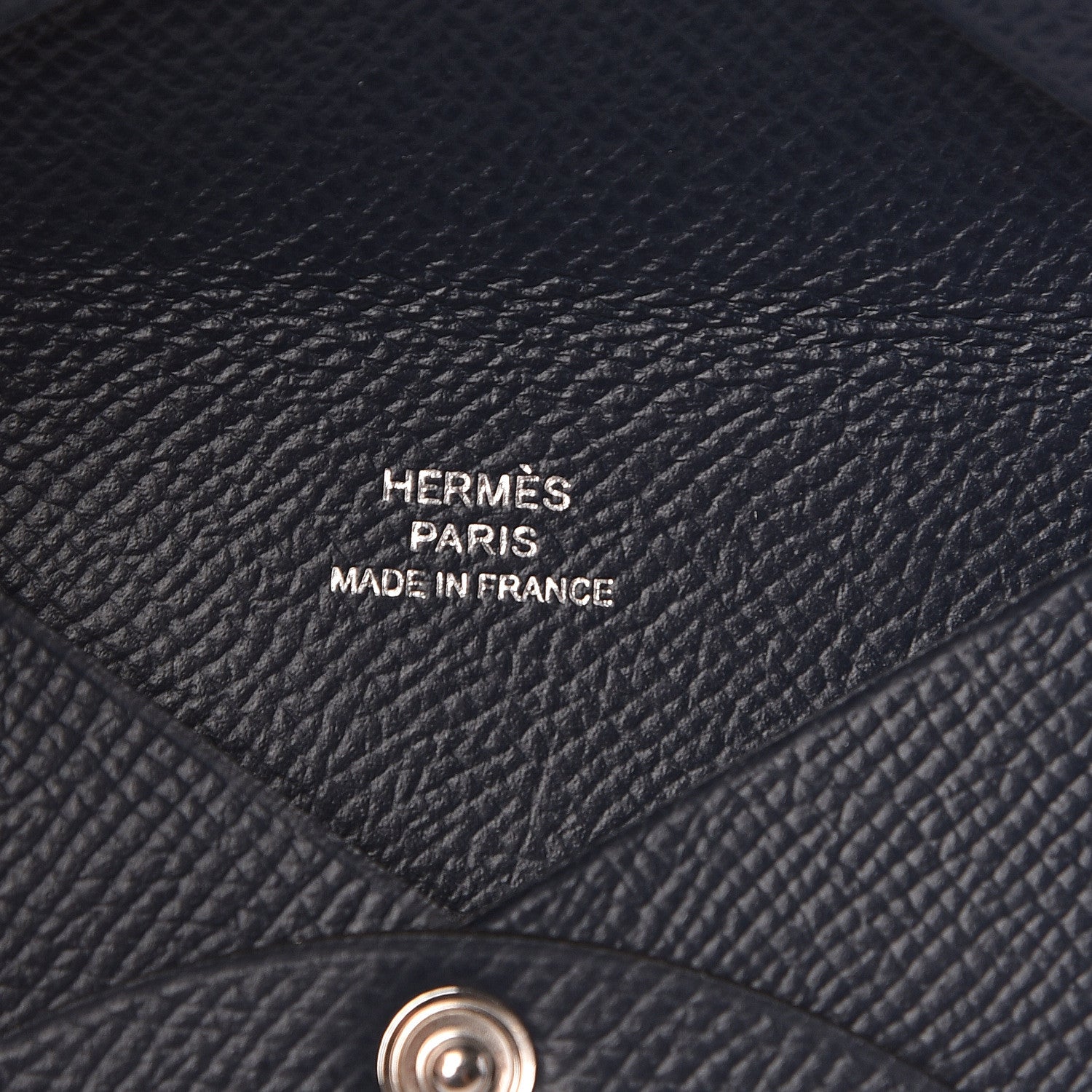 Hermes Epsom Calvi Card Case Bleu Nuit 6 of 8