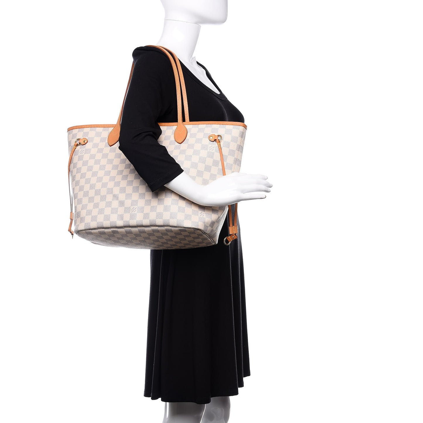 Damier Azur Neo Neverfull MM Rose Ballerine
