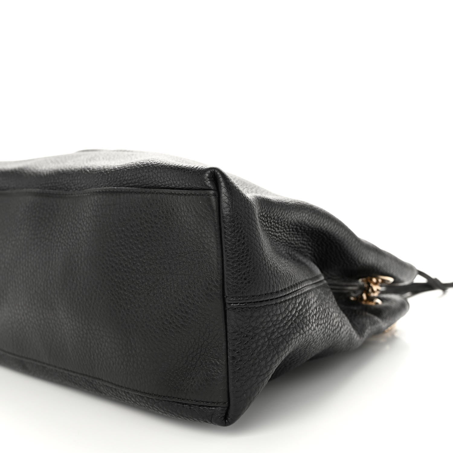 Gucci Pebbled Calfskin Medium Soho Chain Shoulder Bag Black 9 of 9