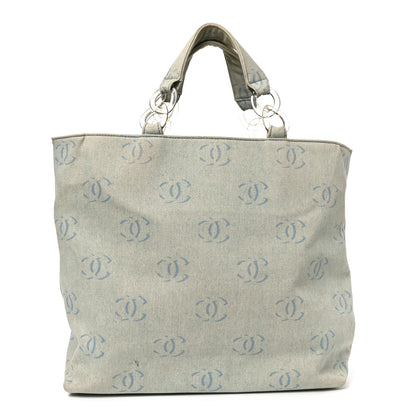 Chanel Denim Large CC Tote Light Blue 2 of 19