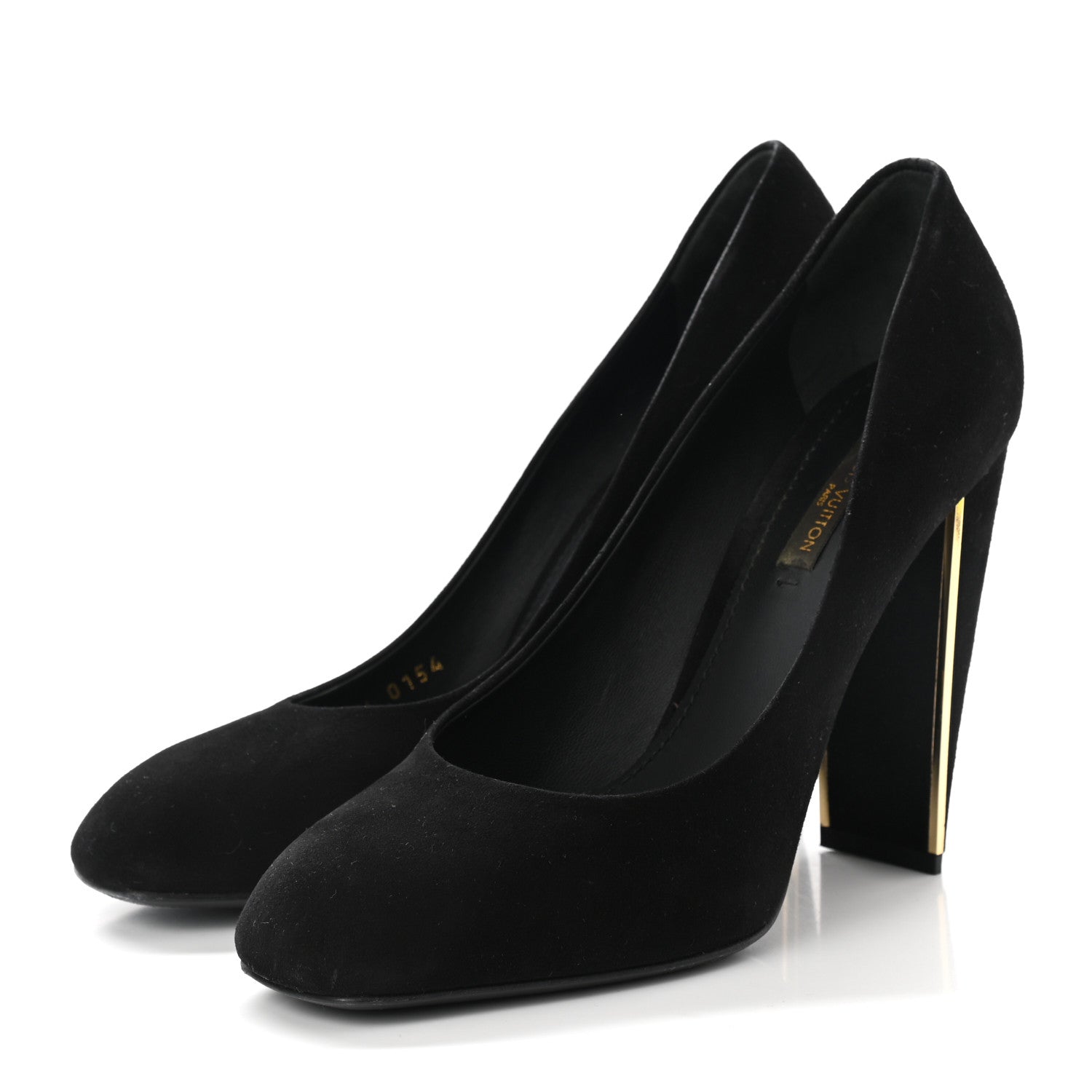 Louis Vuitton Suede Provoc Pumps 37.5 Black 3 of 9