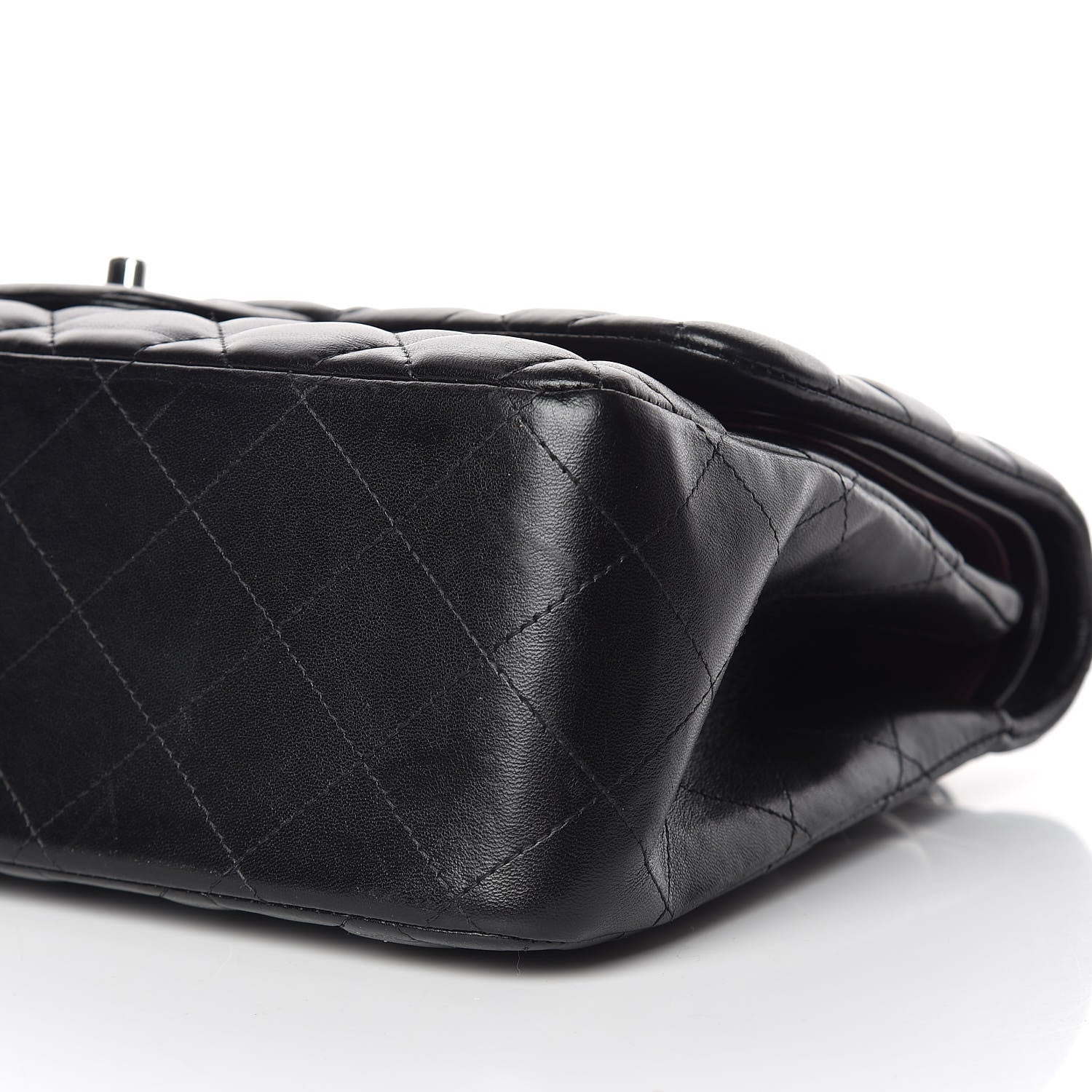 Chanel Lambskin Quilted Jumbo Double Flap Black 7 of 11