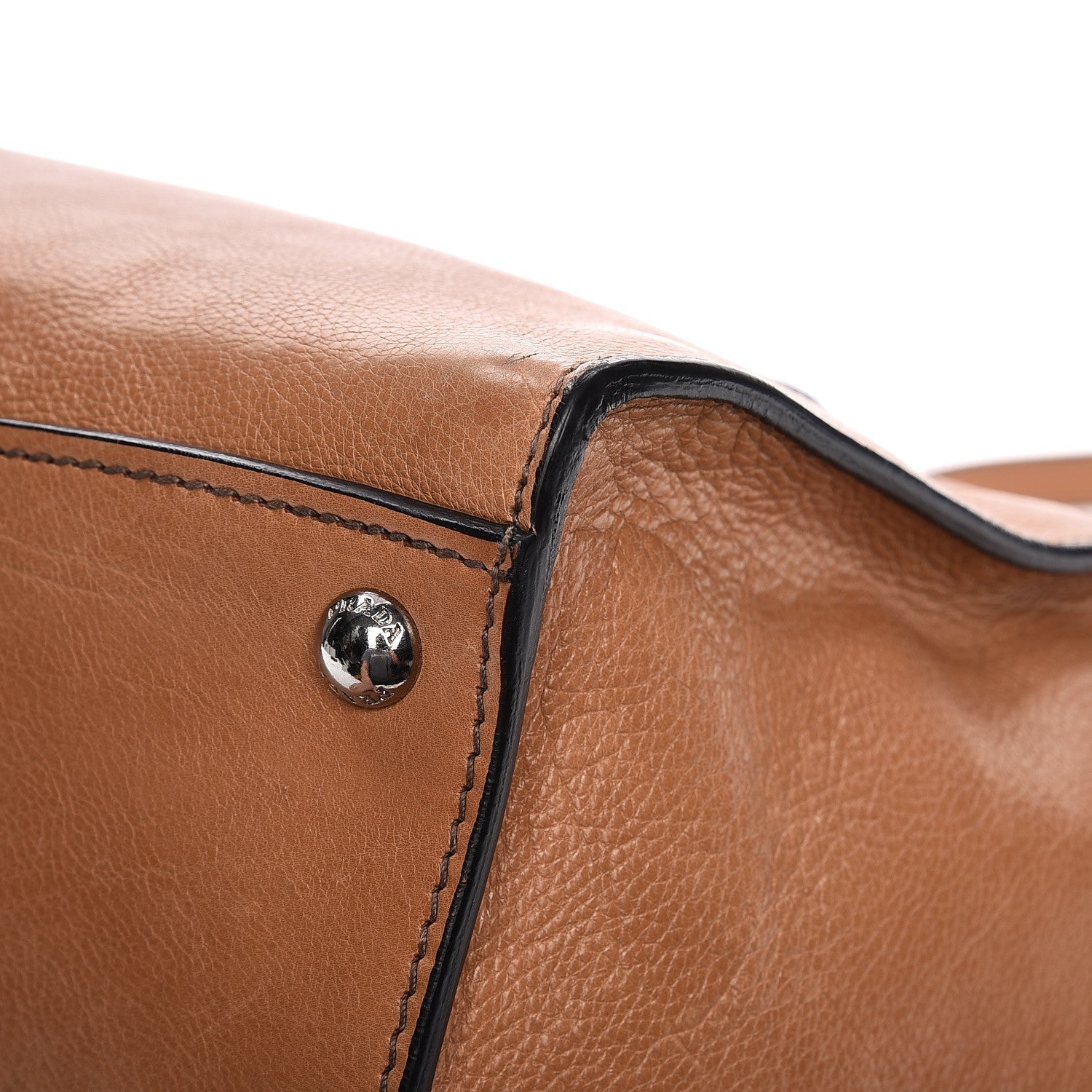 Prada Glace Calf Twin Pocket Tote Naturale 12 of 16