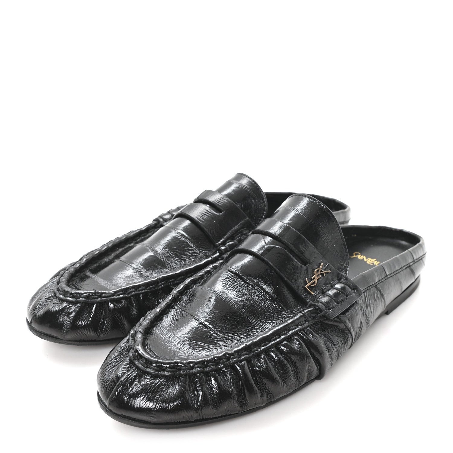 Saint Laurent Radiance Calfskin Le Loafer Penny Slippers 40 Black 4 of 9