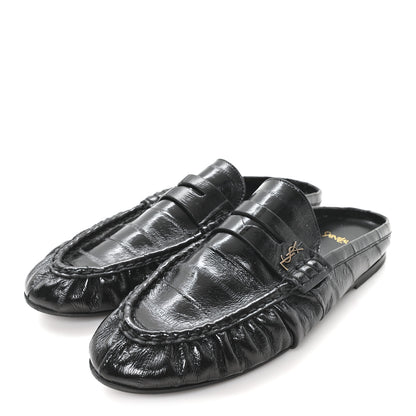 Saint Laurent Radiance Calfskin Le Loafer Penny Slippers 40 Black 4 of 9
