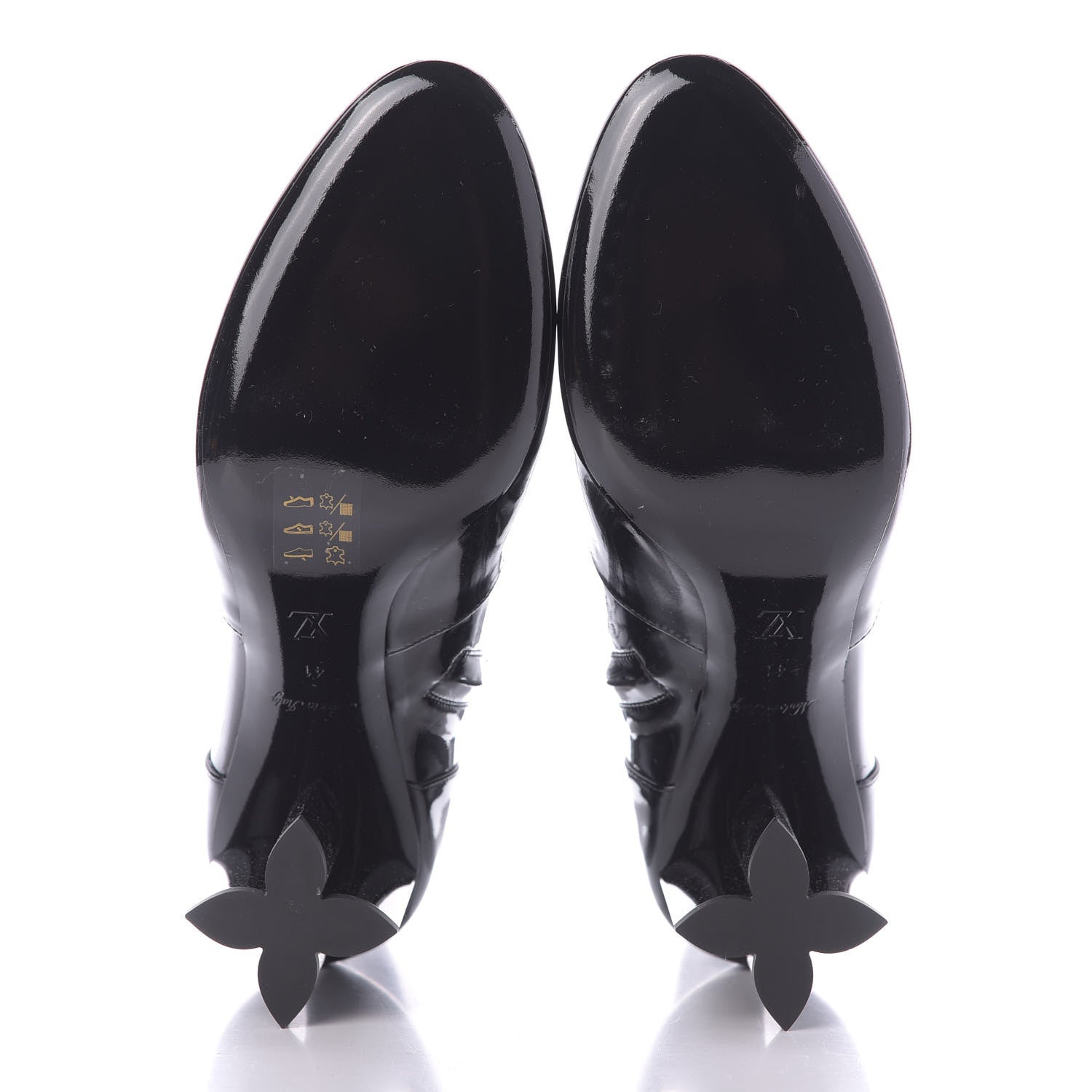 Louis Vuitton Patent Uniformes Silhouette Ankle Boots 41 Black 7 of 9