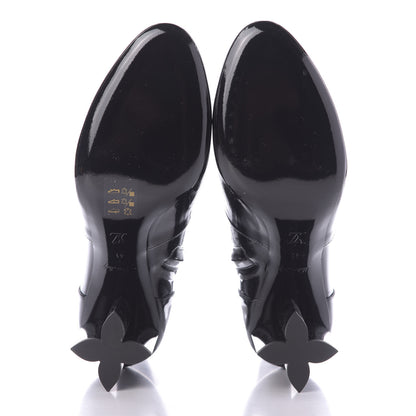 Louis Vuitton Patent Uniformes Silhouette Ankle Boots 41 Black 7 of 9