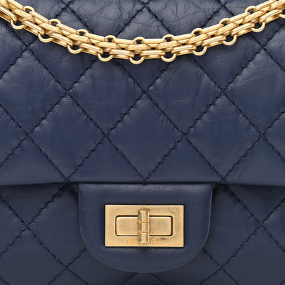 Chanel Aged Calfskin Quilted 2.55 Reissue 225 Flap Navy 8 of 13