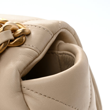 Chanel Lambskin Quilted Maxi Chanel 19 Flap Beige 12 of 13