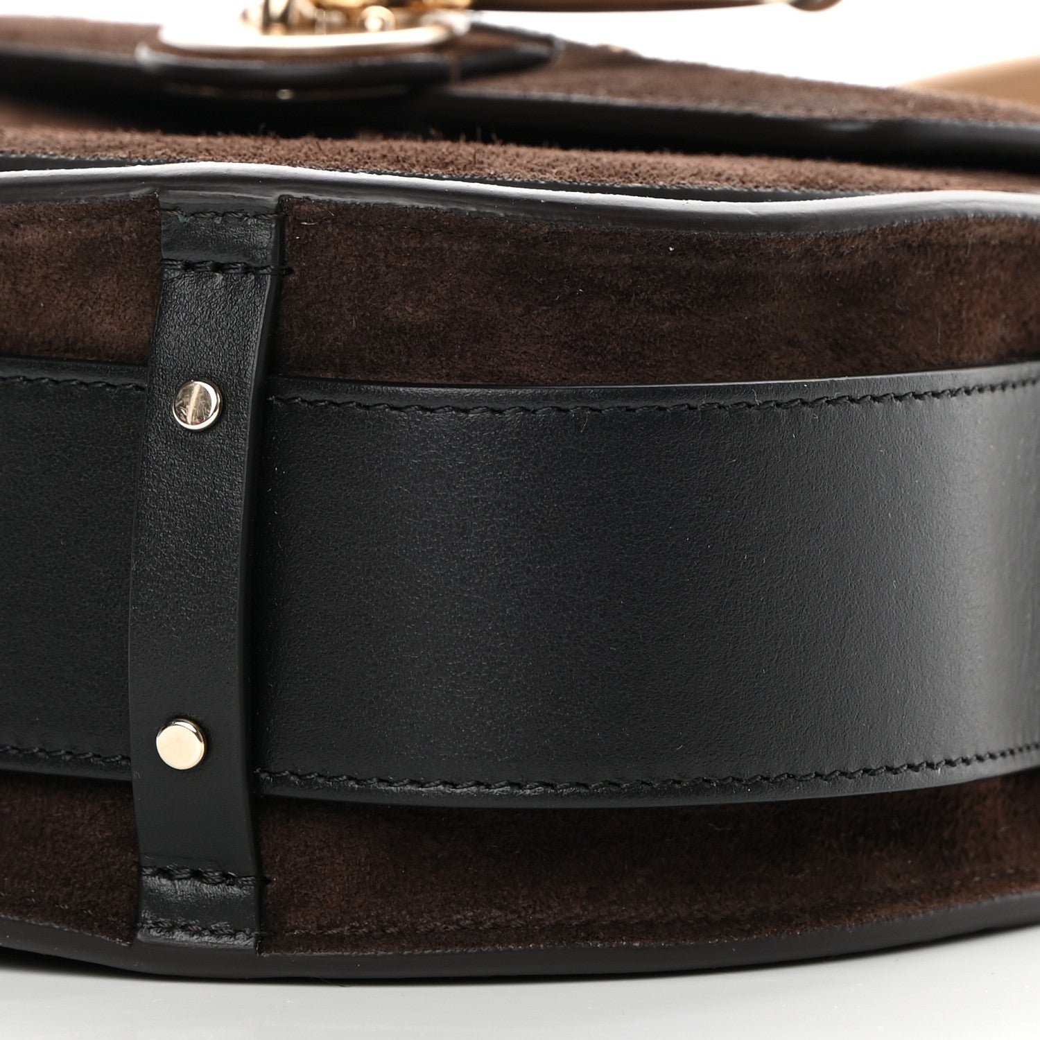 Chloe Calfskin Suede Small Tess Bag Chocolate Brown 10 of 14