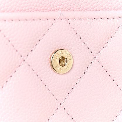 Chanel Caviar Quilted Crystal CC Large Gusset Flap Wallet Pink 10 of 11