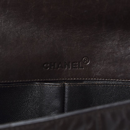 Chanel Lambskin East West Chocolate Bar Flap Dark Brown 15 of 20