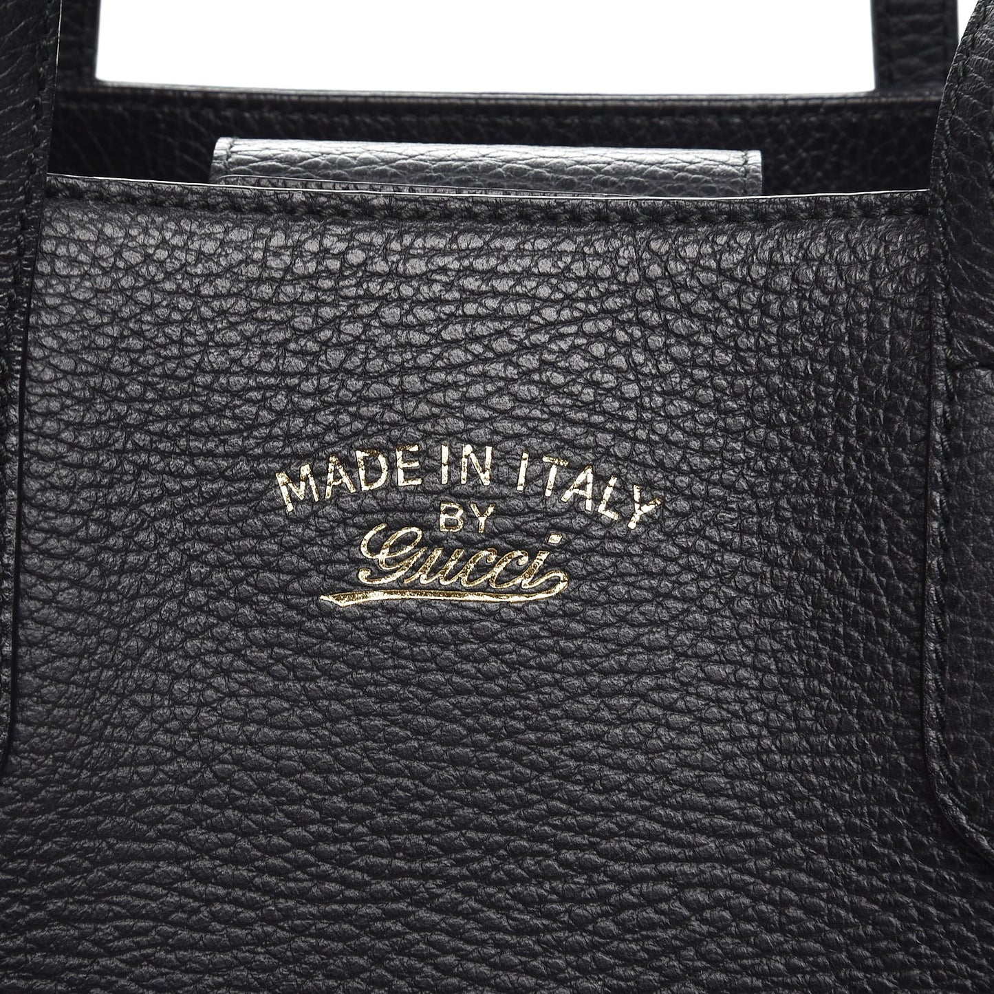 Pebbled Calfskin Small Swing Tote Black