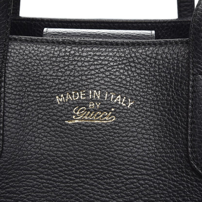Gucci Pebbled Calfskin Small Swing Tote Black 6 of 7