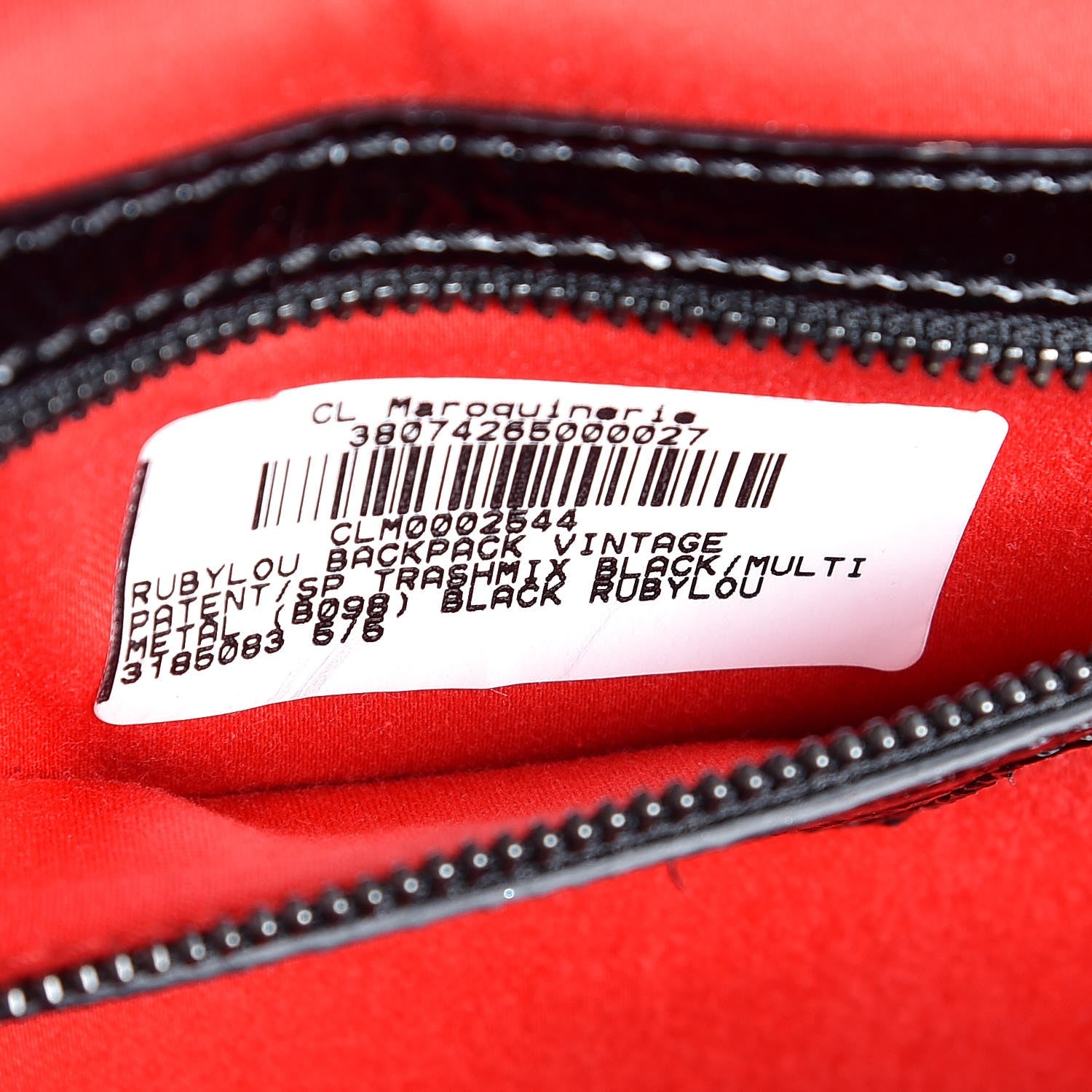 Christian Louboutin Textured Patent Calfskin Rubylou Backpack Black 7 of 7