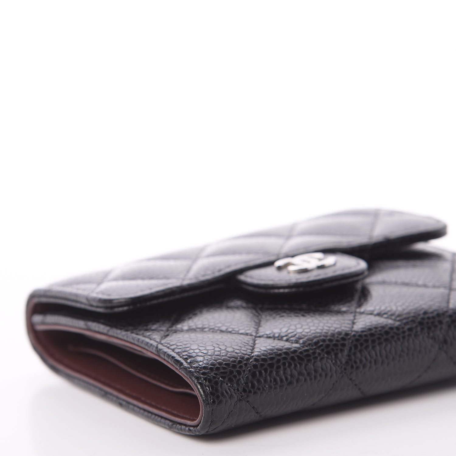Chanel Caviar Quilted Compact Flap Wallet Black 9 of 11