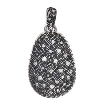 David Yurman Sterling Silver Diamond Midnight Melange Enhancer Pendant 1 of 4