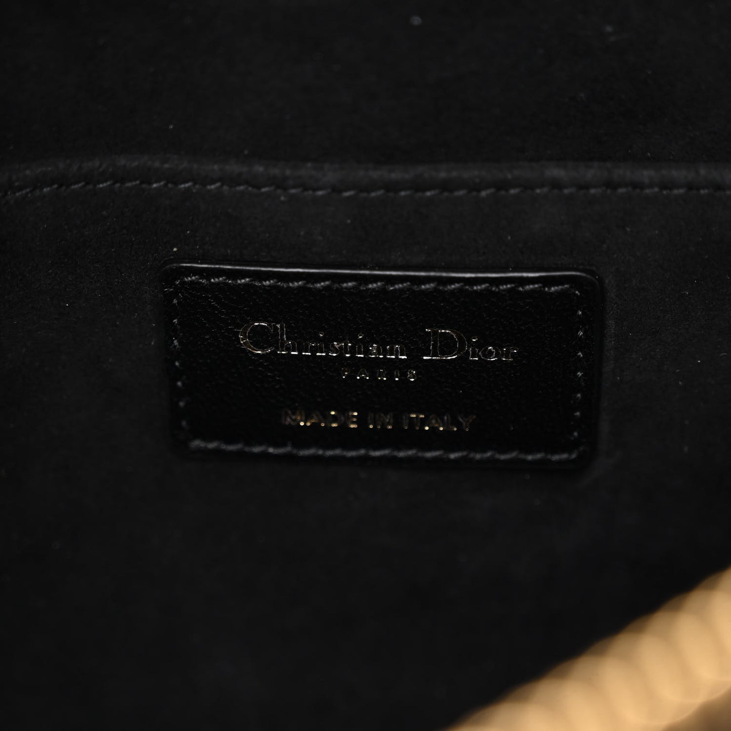 Lambskin Cannage Medium Dior Vibe Hobo Bag Black