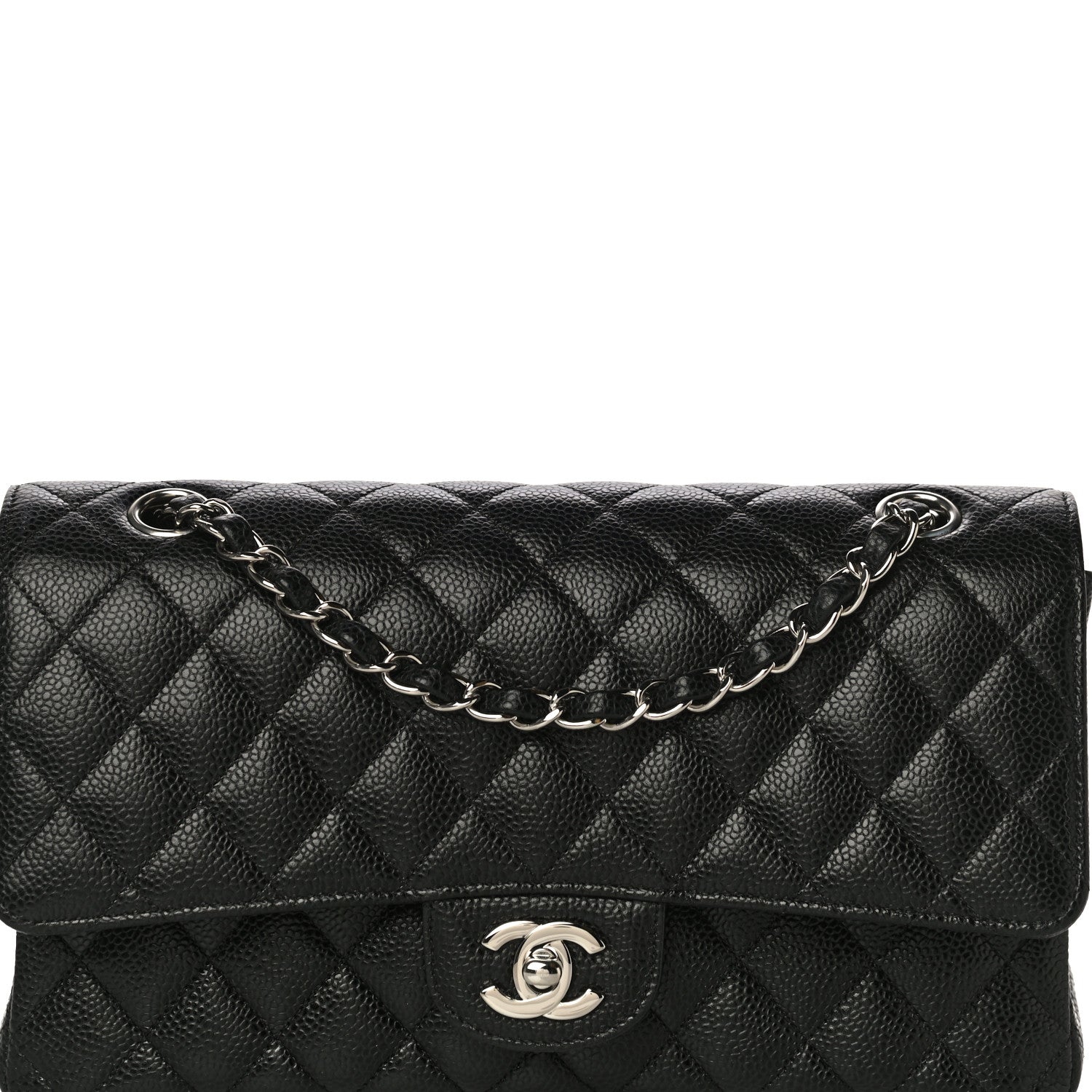 Chanel Caviar Quilted Medium Double Flap Black 8 of 12