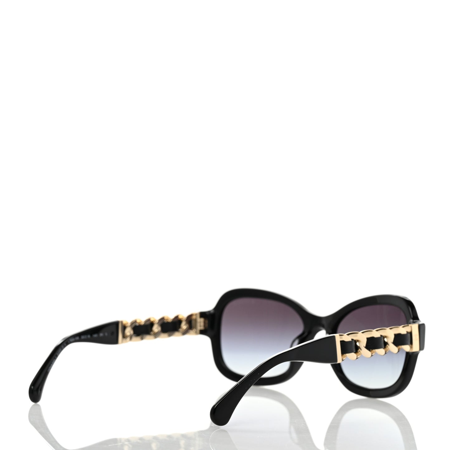 Acetate Chain Sunglasses 5465-Q-A Black