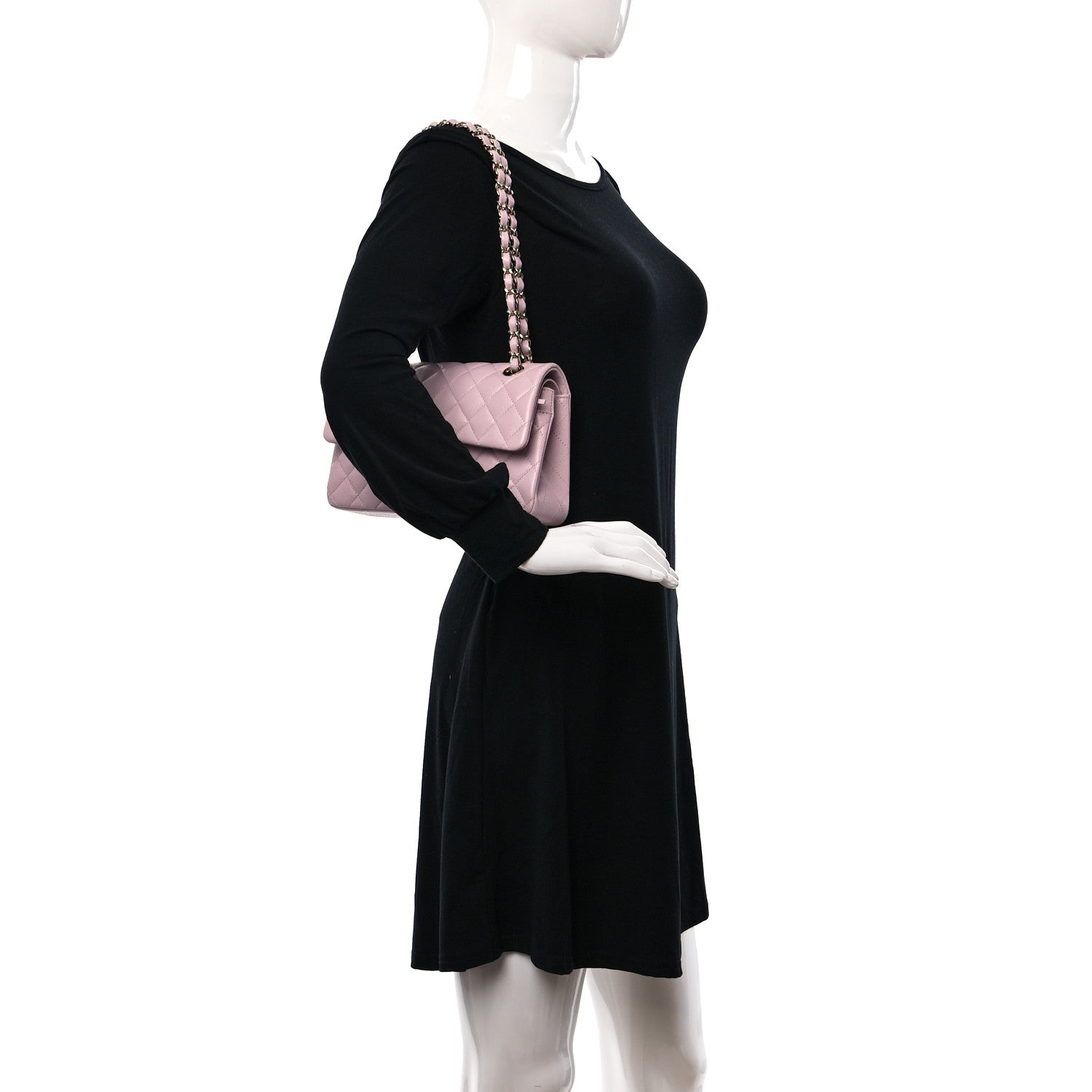 Chanel Caviar Quilted Small Double Flap Light Pink 2 of 10