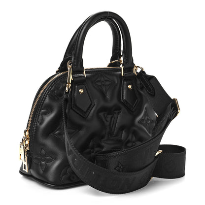 Louis Vuitton Calfskin Bubblegram Alma BB Black 3 of 8