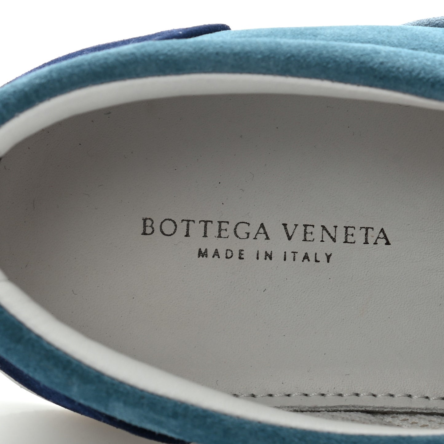Nappa Intrecciato Suede Mens Slip On Sneakers 35.5 Light Blue