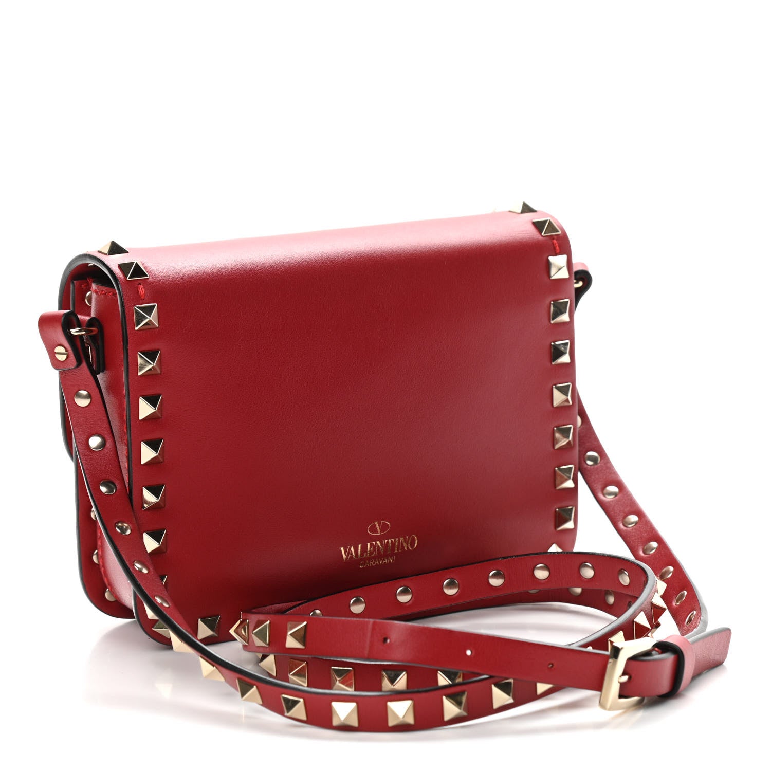 Valentino Garavani Vitello Rockstud Crossbody Bag Rosso Valentino 2 of 10