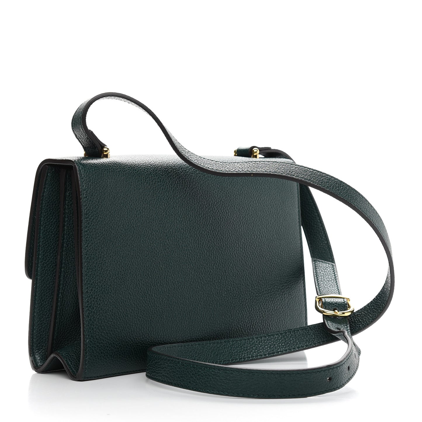 Grainy Calfskin Small Zumi Shoulder Bag Vintage Green