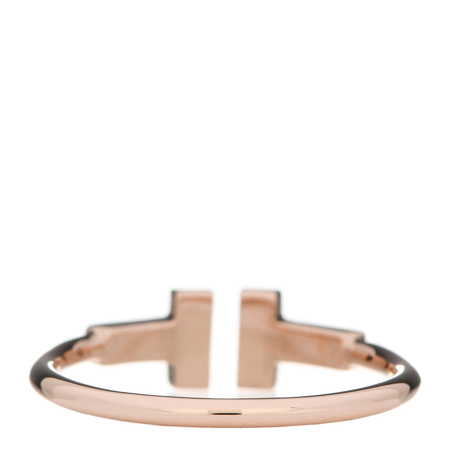 18K Rose Gold Diamond T Wire Ring 57 8