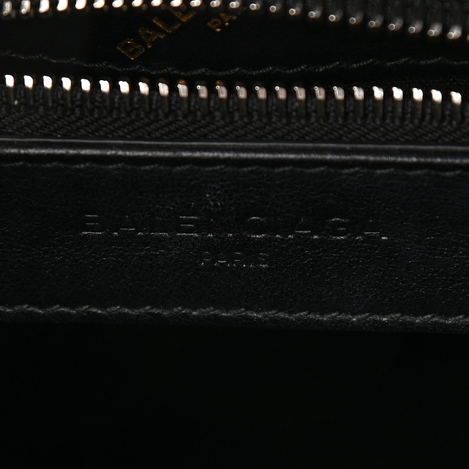 Balenciaga Calfskin Allover Logo XS Bazar Shopper Tote Black Gold 6 of 10