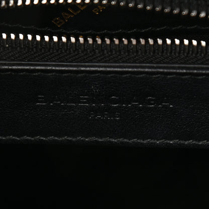 Balenciaga Calfskin Allover Logo XS Bazar Shopper Tote Black Gold 6 of 10