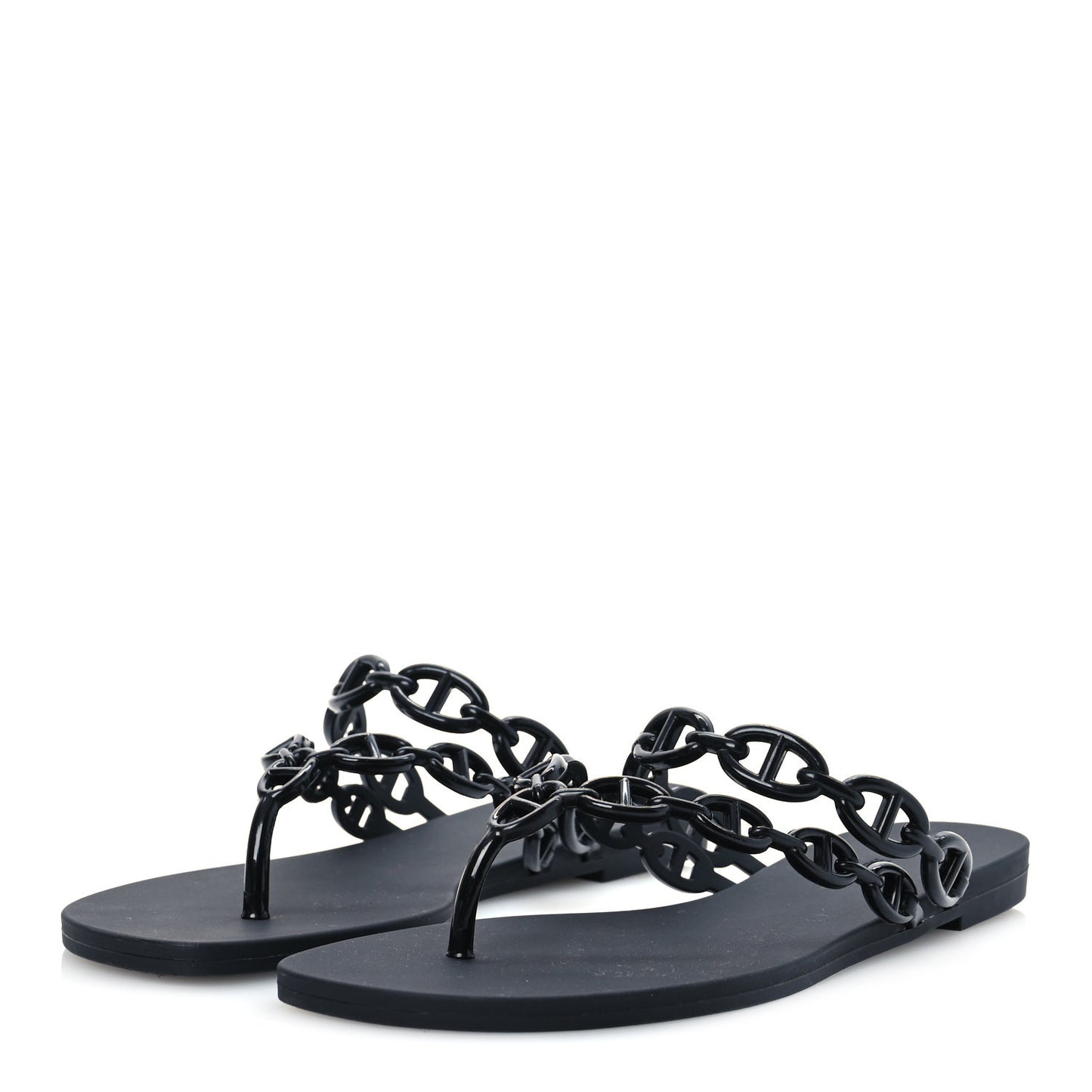 Rubber Chaine d'Ancre Island Sandals 38 Black