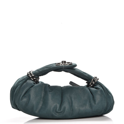 Chanel Iridescent Calfskin Midnight Stones Clutch Dark Green 1 of 9