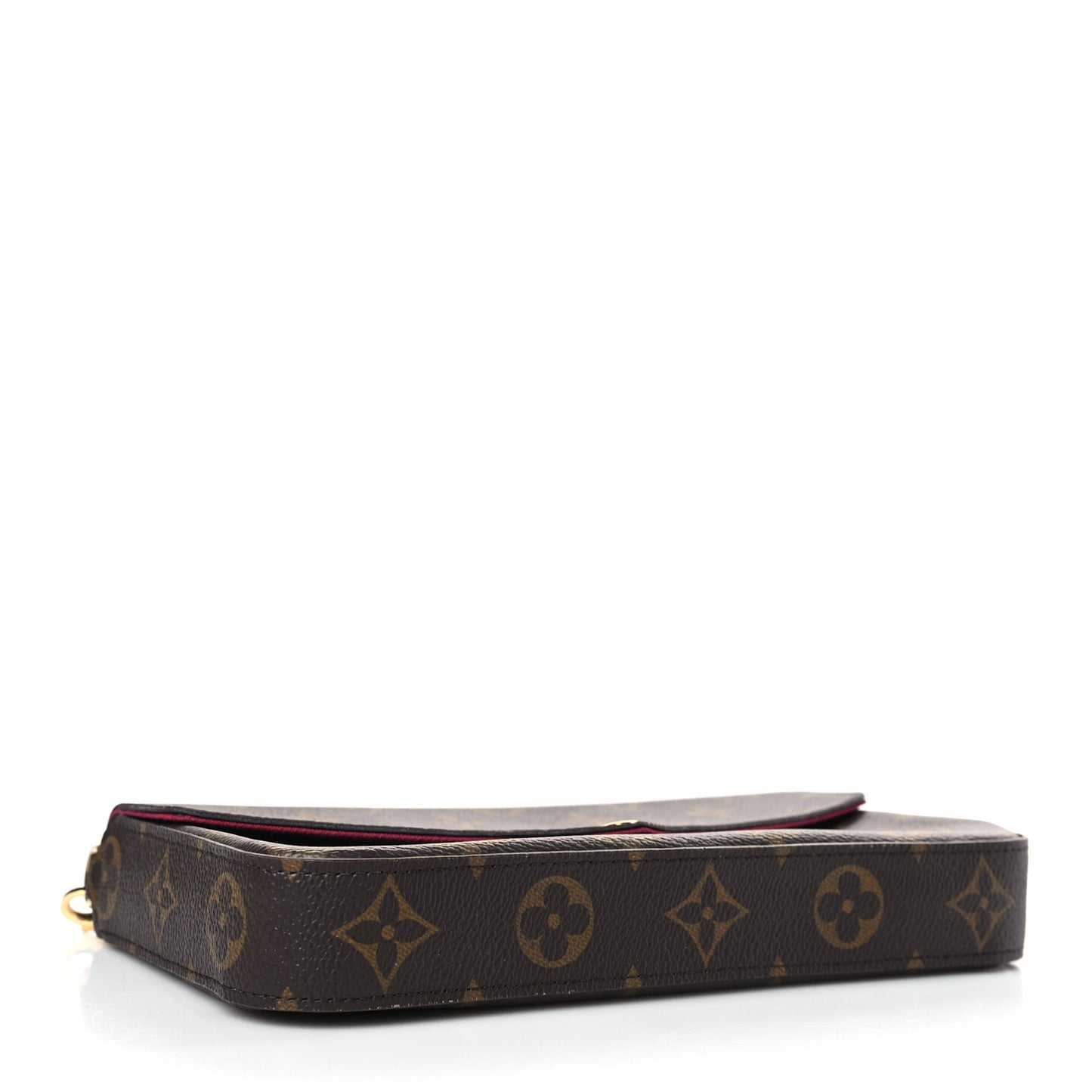 Monogram Pochette Felicie Chain Wallet Fuchsia