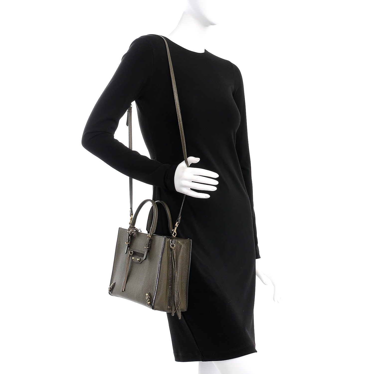 Balenciaga Veau Papier A6 Zip Around Tote Green 2 of 16