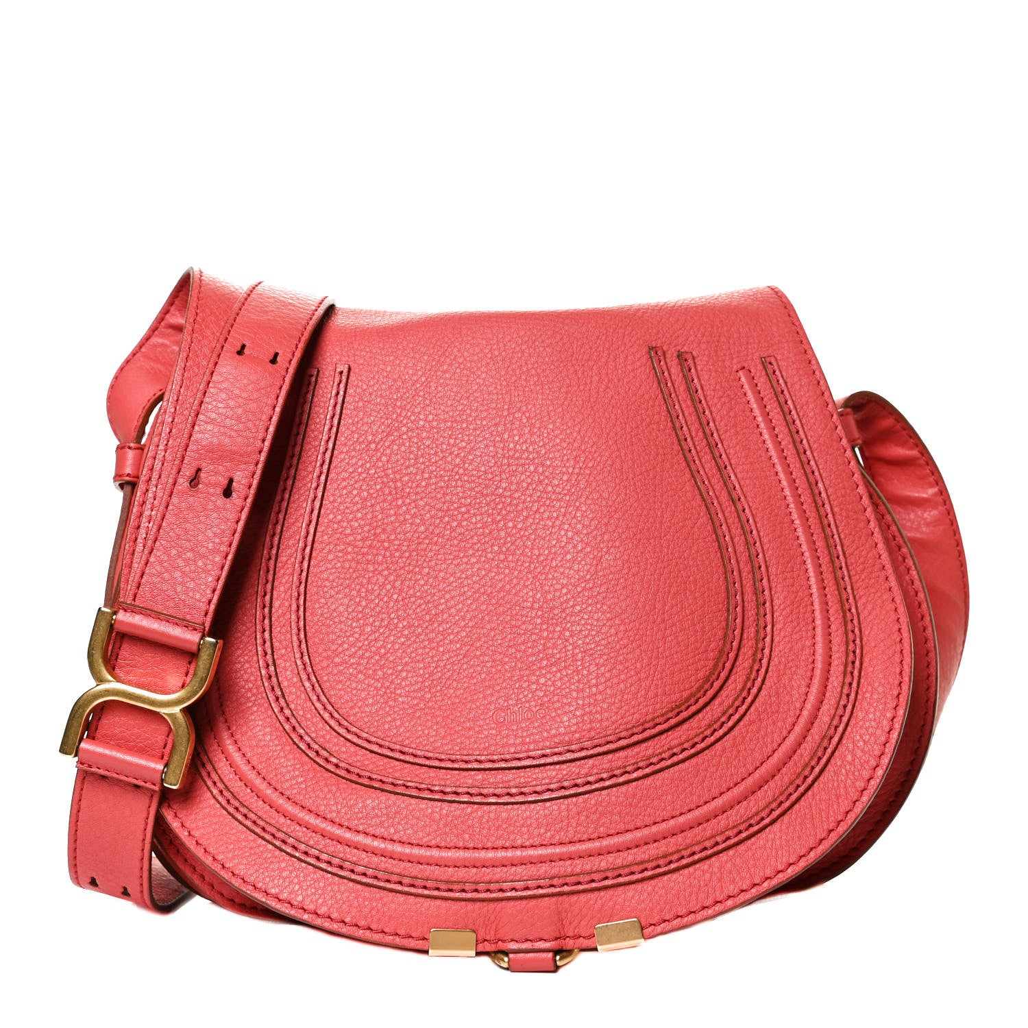Chloe Calfskin Medium Marcie Round Crossbody Bag Paradise Pink 1 of 10