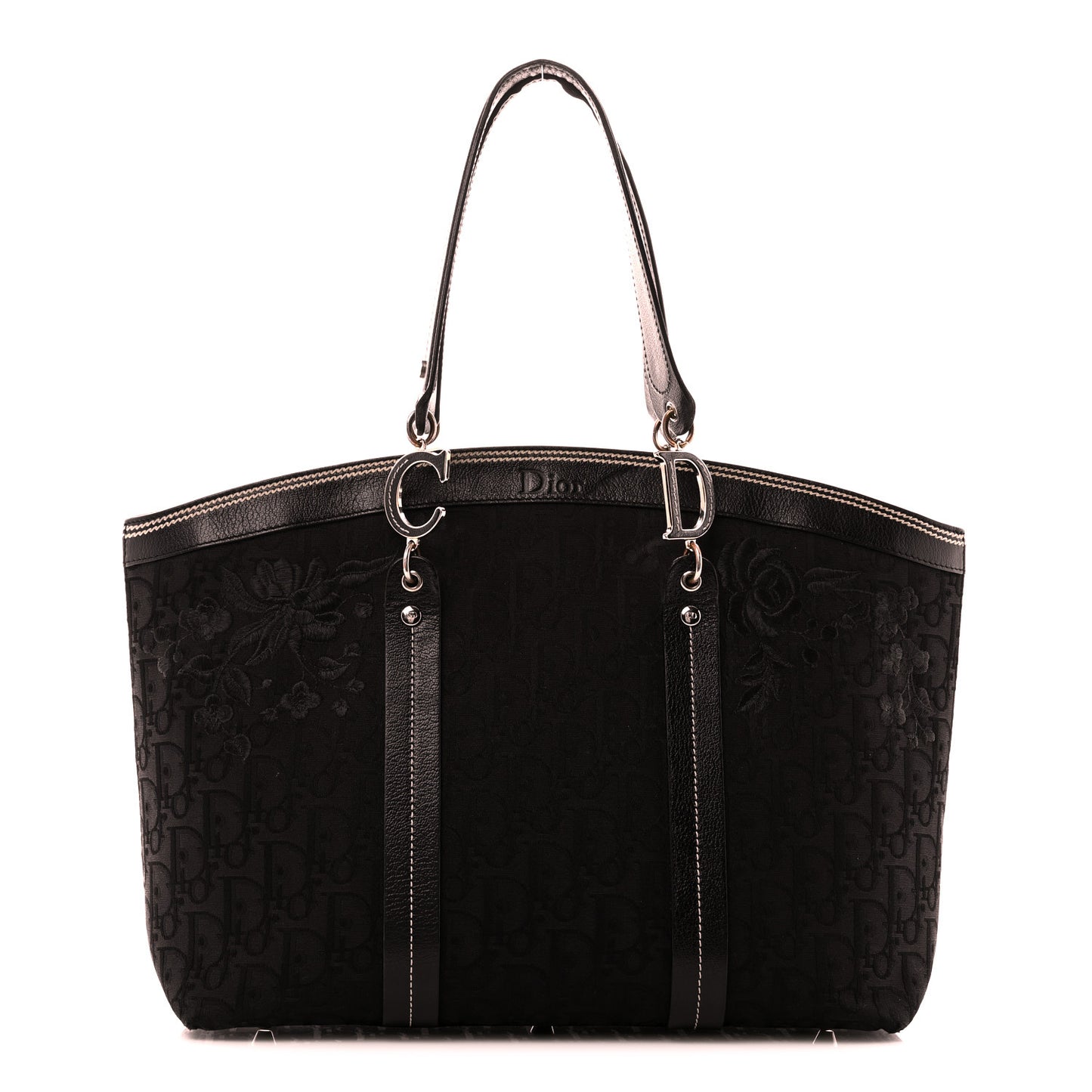 Monogram Vintage Flowers Dome Bag Black