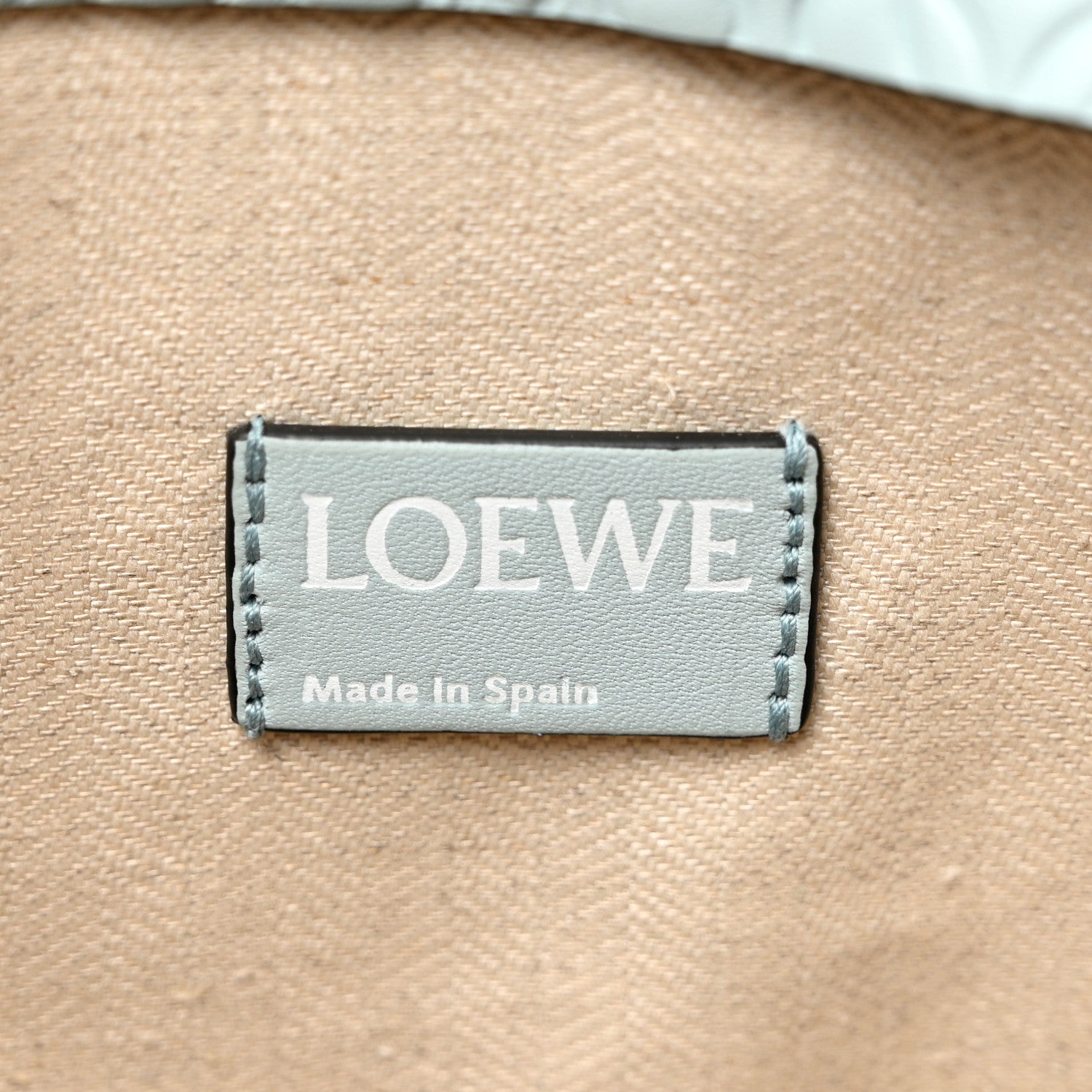 Loewe Calfskin Embossed Repeat T Pouch Light Blue 6 of 6