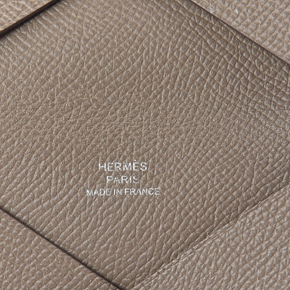 Hermes Epsom Calvi Card Case Etoupe 5 of 6