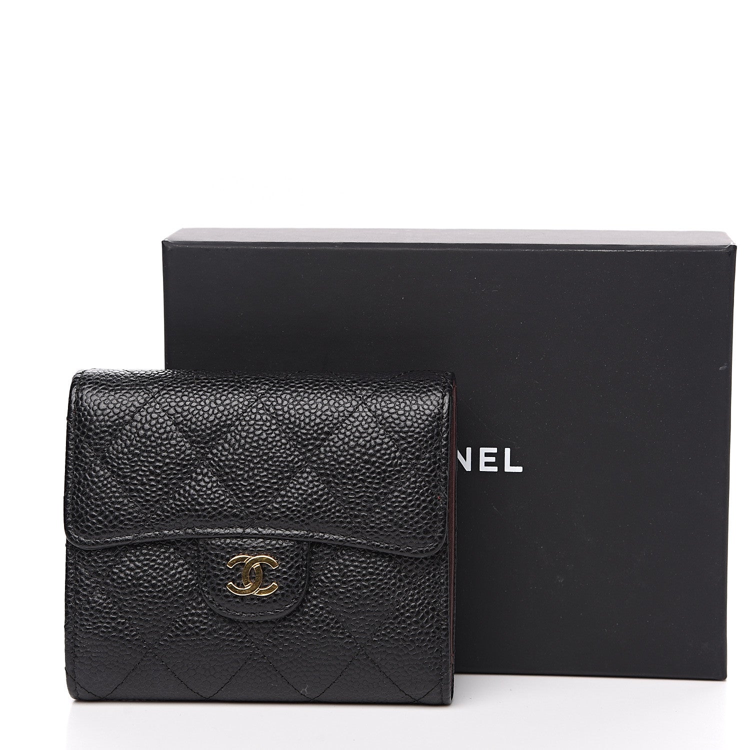 Chanel Caviar Quilted Compact Flap Wallet Black 10 of 10