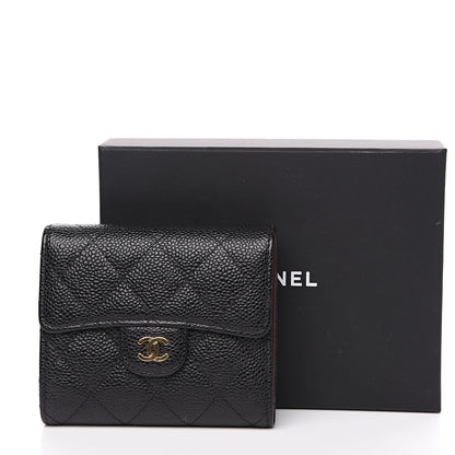 Chanel Caviar Quilted Compact Flap Wallet Black 10 of 10