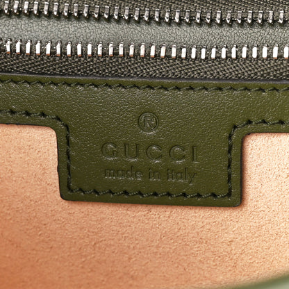 Gucci Calfskin Matelasse Aria Small GG Marmont Shoulder Bag Military Wood 6 of 11
