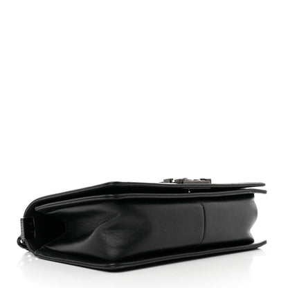 Chanel Calfskin Painted Chevron Embossed Medium Boy Flap Black 4 of 10