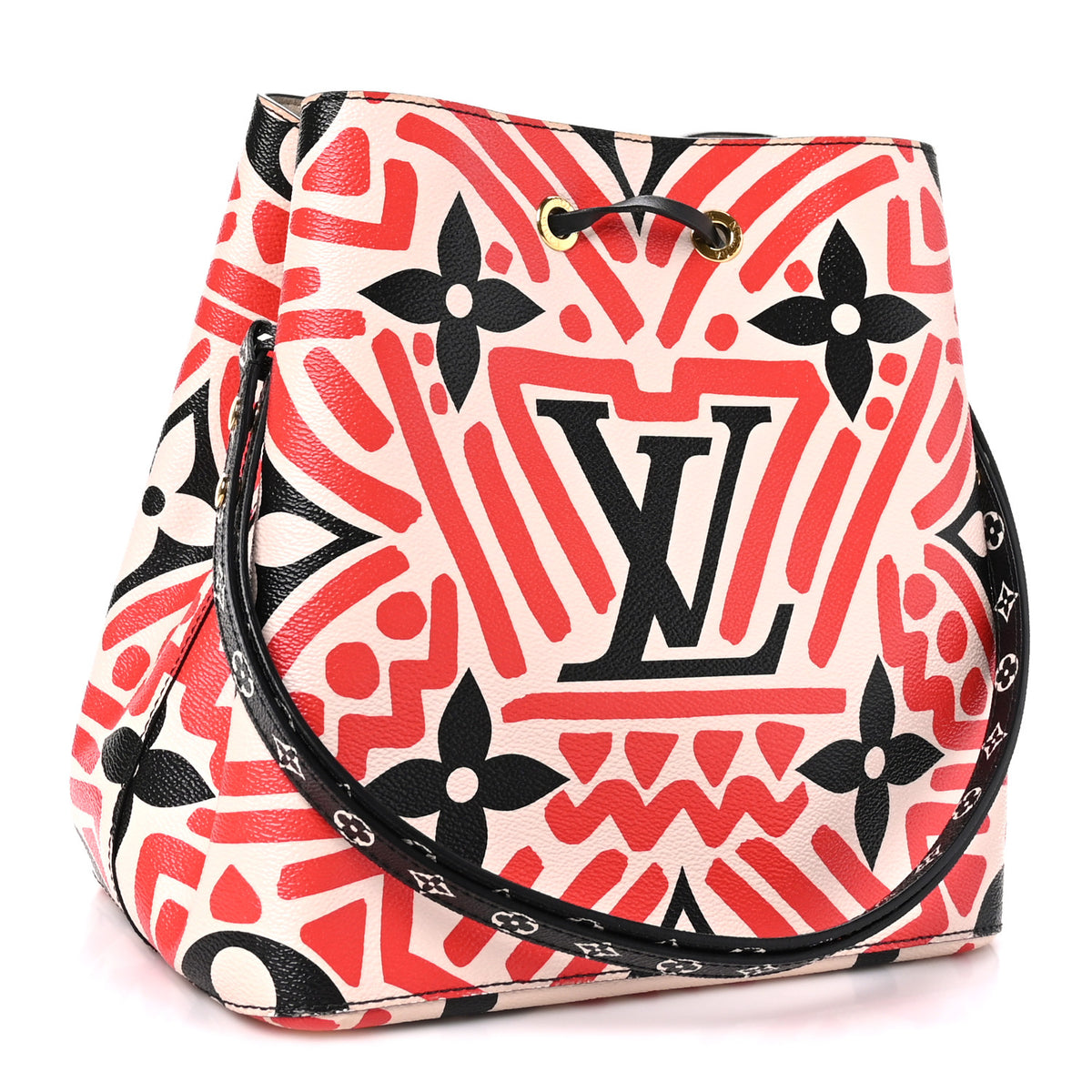 Monogram Giant Crafty NeoNoe MM Creme Rouge Black